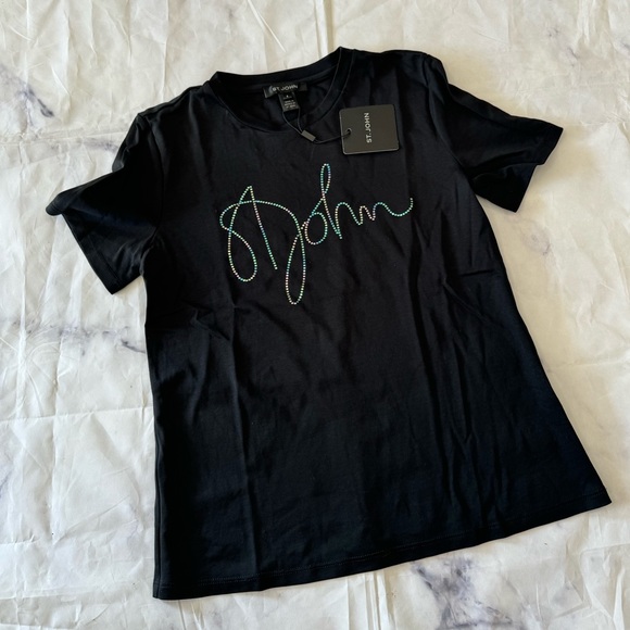 LAST PRICE🍒🤍Rhinestone Logo T-Shirt
ST. JOHN COLLECTION - Picture 13 of 16
